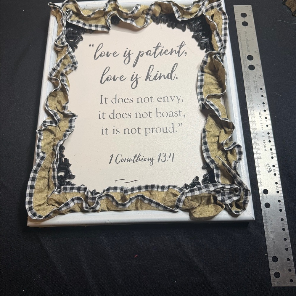 Inspirational Wall Art with Ruffled Trim - Picture 2 of 3